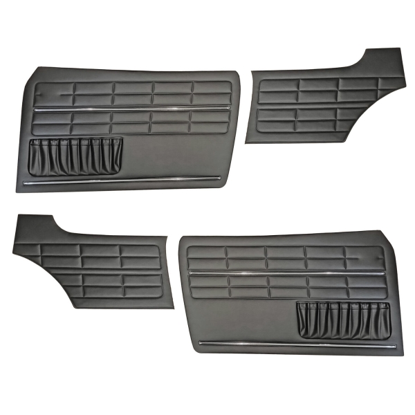 VW Karmann Ghia Door panel SET Black 141 867 011/012 + 143 867 035/036 model: Karmann Ghia 08/63el SET Black hia